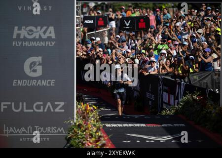 Kailua Kona, Vereinigte Staaten. 15 octobre 2023. Anne Haug (GER), Ironman World Championship Hawaii 2023, Womens Race, Kailua-Kona (USA), 14.10.2023 crédit : dpa/Alamy Live News Banque D'Images