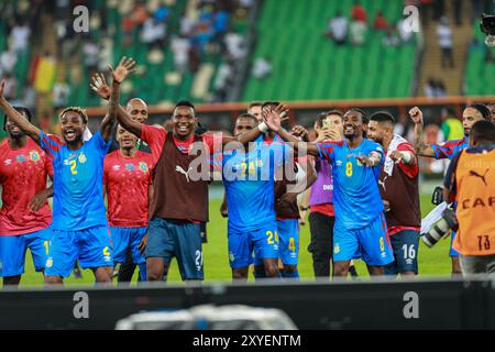 ABIDJAN, CÔTE d IVOIRE - 2 FÉVRIER ; Congo Dr lors du match de la Coupe d'Afrique des Nations TotalEnergies CAF (AFCON 2023) entre Congo Dr et Guinée à Sta Banque D'Images