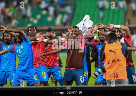 ABIDJAN, CÔTE d IVOIRE - 2 FÉVRIER ; Congo Dr lors du match de la Coupe d'Afrique des Nations TotalEnergies CAF (AFCON 2023) entre Congo Dr et Guinée à Sta Banque D'Images