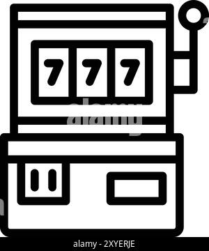 Illustration de conception d'icône de vecteur de machine à sous Illustration de Vecteur