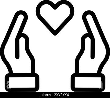 Dans l'amour Vector icône Design illustration Illustration de Vecteur