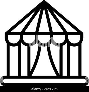 Illustration de conception d'icône de vecteur de tente Illustration de Vecteur