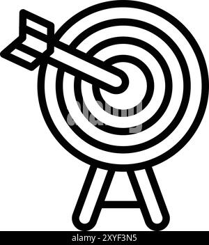 Illustration de la conception de l'icône de vecteur cible Illustration de Vecteur