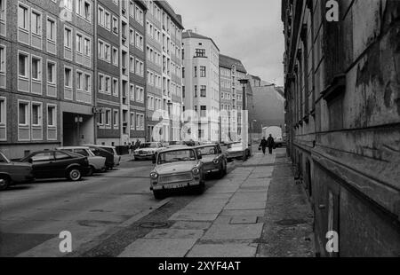 Allemagne, Berlin, 26 juin 1991, nouveaux bâtiments à Linienstrasse, Europe Banque D'Images