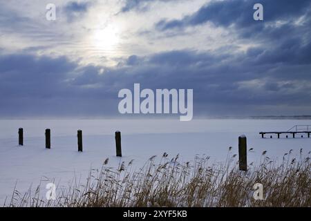 Hiver sur le Bodden Banque D'Images