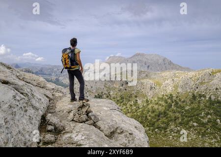Puig major, punto mas elevado de la isla de Mallorca, 1445 metros de altitud, Sierra de Tramuntana, Municipio de Escorca, Mallorca, baléares, Banque D'Images
