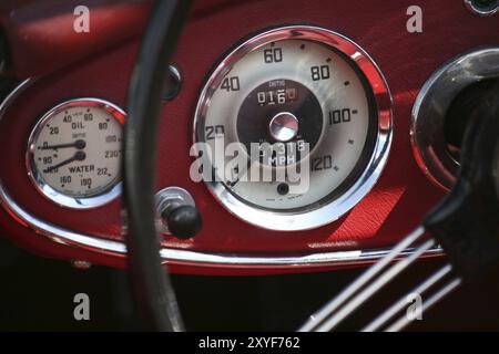 Dans une voiture classique Banque D'Images