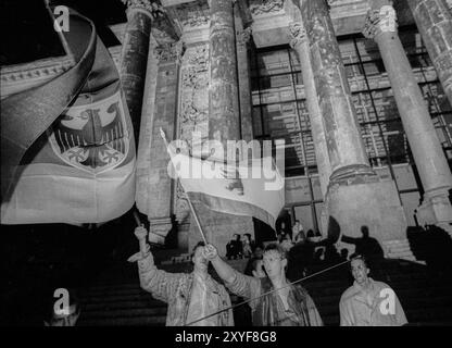 Allemagne, Berlin, le 22 juin 1991, la décision de capital (pour Berlin) est célébrée dans le bâtiment du Reichstag, en Europe Banque D'Images