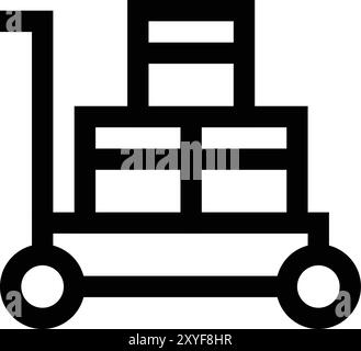 Illustration de conception d'icône de vecteur de chariot de livraison Illustration de Vecteur