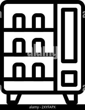 Illustration de conception d'icône de vecteur de distributeur automatique Illustration de Vecteur