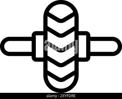 Illustration de conception d'icône de vecteur de rouleau Illustration de Vecteur