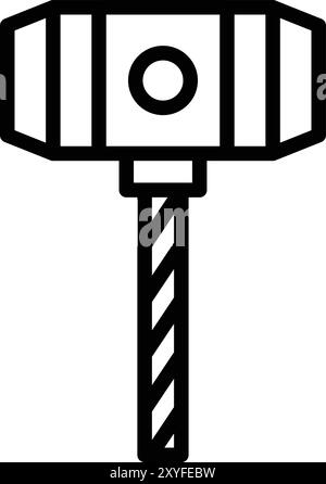 Illustration de conception d'icône de vecteur de marteau Illustration de Vecteur