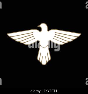 Simple minimaliste Spread Wings Dove Bird Silhouette logo Design illustration Vector Illustration de Vecteur