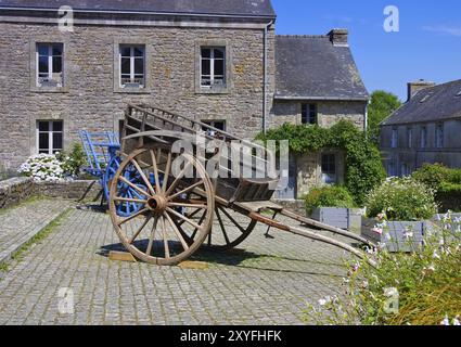 Le village médiéval de Locronan en Bretagne vieilles waines, France, village médiéval de Locronan et vieilles waines, Bretagne en France, Europe Banque D'Images