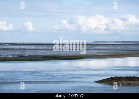 Den Helder, pays-bas. septembre 2022. Différence de marée sur la Wadden Sea à 't Kuitje Banque D'Images