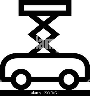 Illustration de conception d'icône de vecteur de voiture Jack Illustration de Vecteur