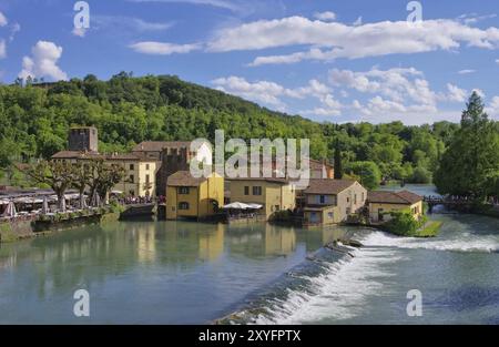 Moulins à eau Borghetto, moulins à eau Borghetto 01 Banque D'Images