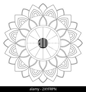 Fleurs Coloring Pattern page KDP Interiors Vector sur blanc. Illustration de Vecteur