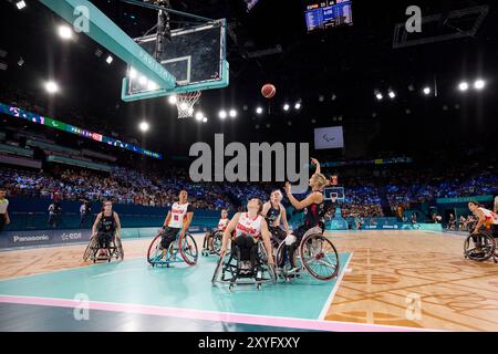 Grande-Bretagne vs Espagne dans le groupe A De La ronde préliminaire féminine, match 2 le jour 2 des Jeux Paralympiques de Paris 2024 Banque D'Images