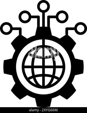 Symbole de l'icône de l'innovation technologique. Illustration vectorielle de contour Illustration de Vecteur