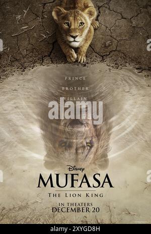 Affiche Mufasa le Roi Lion Banque D'Images