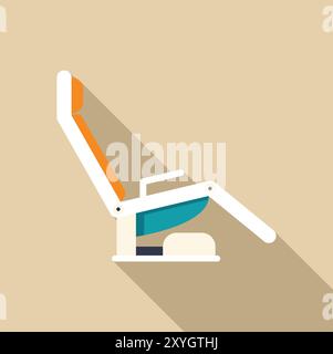 Fauteuil médical inclinable avec dossier réglable pour l'examen et le traitement des patients dans la clinique moderne Illustration de Vecteur