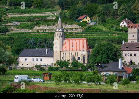 Croisière sur le Danube dans la vallée de la Wachau en Autriche Banque D'Images