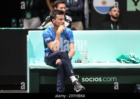 Guillermo Coria, capitaine de l'équipe Argentine. Finale de la Coupe Davis 2022, Groupe A (Bologne) Banque D'Images