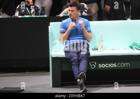 Guillermo Coria, capitaine de l'équipe Argentine. Finale de la Coupe Davis 2022, Groupe A (Bologne) Banque D'Images