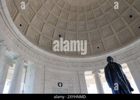 À l'intérieur du Thomas Jefferson Memorial à Washington DC, États-Unis Banque D'Images