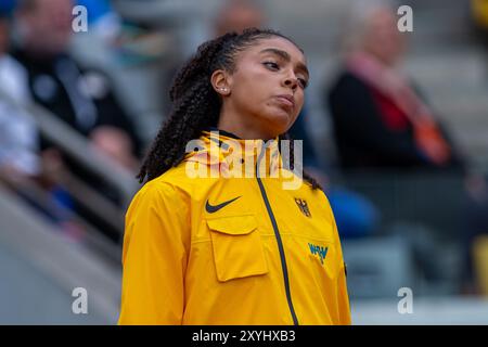 Ella Obeta (LG Eckental), ALLEMAGNE, High Jump Women PER, Leichtathletik, Athlétisme, Championnats du monde U20 Lima 24, U20 Leichtathletik Weltmeisterschaften, 29.08.2024, Foto : Eibner-Pressefoto/Jan Papenfuss Banque D'Images