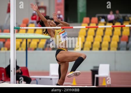 Ella Obeta (LG Eckental), ALLEMAGNE, High Jump Women PER, Leichtathletik, Athlétisme, Championnats du monde U20 Lima 24, U20 Leichtathletik Weltmeisterschaften, 29.08.2024, Foto : Eibner-Pressefoto/Jan Papenfuss Banque D'Images