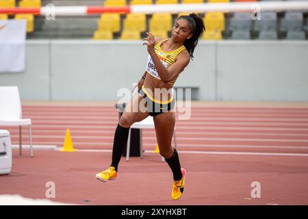 Ella Obeta (LG Eckental), ALLEMAGNE, High Jump Women PER, Leichtathletik, Athlétisme, Championnats du monde U20 Lima 24, U20 Leichtathletik Weltmeisterschaften, 29.08.2024, Foto : Eibner-Pressefoto/Jan Papenfuss Banque D'Images