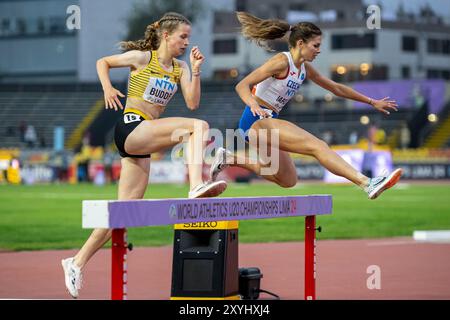 ADIA BUDDE (TSV Altenholz), ALLEMAGNE, 3000m Steeple Chase Women PER, Leichtathletik, Athlétisme, Championnats du monde U20 Lima 24, U20 Leichtathletik Weltmeisterschaften, 29.08.2024, Foto : Eibner-Pressefoto/Jan Papenfuss Banque D'Images