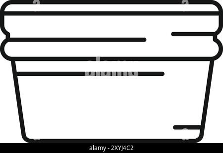 Cette simple icône de boîte à lunch représente le concept d'emballage et de stockage des aliments Illustration de Vecteur