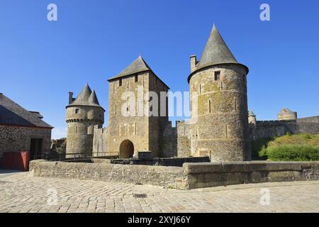 Château de Fougères en Bretagne, France, château de Fougères en Bretagne, France, Europe Banque D'Images