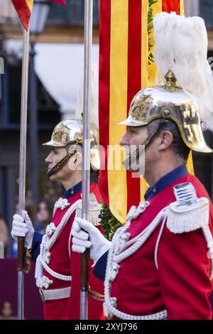 Garde d'honneur, Festa de L'Estandart, fête civique-religieuse dans la conquête chrétienne de la ville est commémorée par le roi Jaume Ier le 31 décembre 1 Banque D'Images