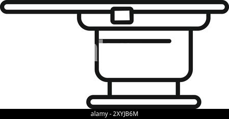 Icône linéaire médicale d'une table d'opération représentant la chirurgie et les hôpitaux Illustration de Vecteur