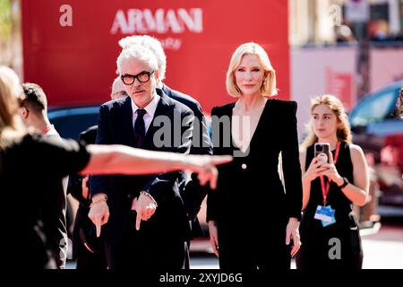 VENISE, ITALIE - AOÛT 29 2024 - Cate Blanchett et Alfonso Cuaron assistent au tapis rouge de "Disclaimer" au 81e Festival du film de Venise 2024 (photo : Gio Banque D'Images