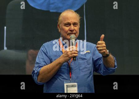 STUTTGART, ALLEMAGNE, 30 juin 2018 : Gil Gerard au Comic Con Germany Stuttgart, une convention de fans de deux jours Banque D'Images