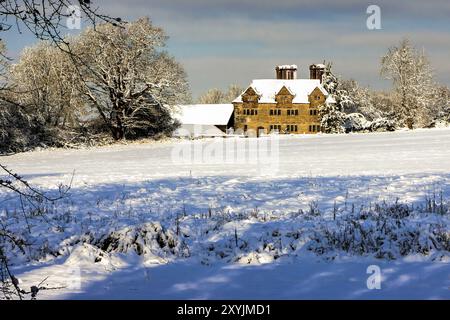 Scène d'hiver dans la région de East Grinstead Banque D'Images