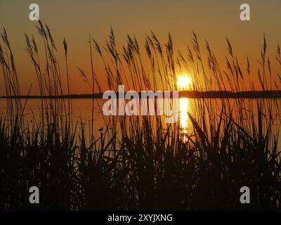 Coucher de soleil dans la mer du Sud danoise Banque D'Images