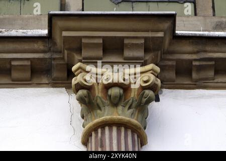 Maison du maire de la sorcière à Lemgo (détail) Banque D'Images