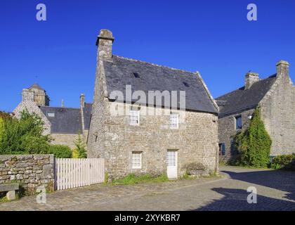 Village médiéval de Locronan en Bretagne, France, village médiéval de Locronan, Bretagne en France, Europe Banque D'Images