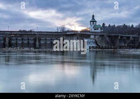 Barrage Hochablass, sur le Lech à Augsbourg Banque D'Images