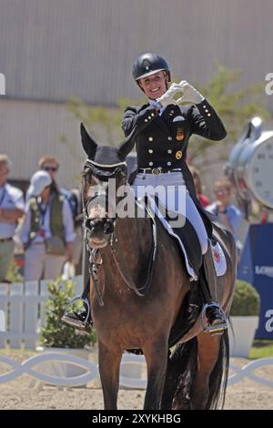 Jessica von Bredow-Werndl sur TSF Dalera, cavalière de dressage, médaillée d’or olympique, Balve Banque D'Images