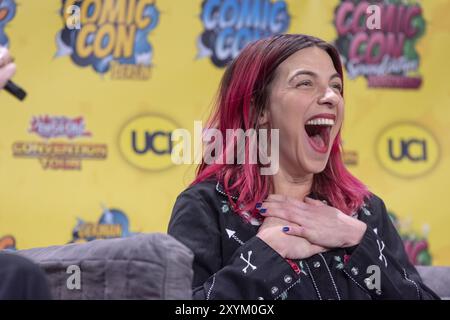 DORTMUND, ALLEMAGNE, 1er décembre 2018 : Natalia Tena (*1984, actrice anglaise) au German Comic Con Dortmund, une convention de fans de deux jours Banque D'Images