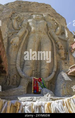 Statue de Chamba près de Mulbekh, Ladakh, dans le nord de l'Inde Banque D'Images
