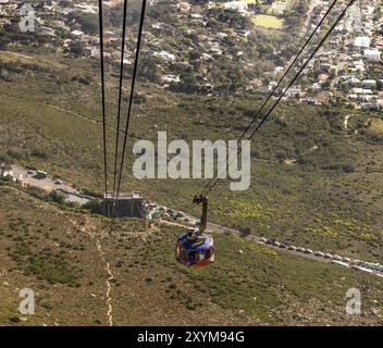 Téléphérique pour la montagne de la Table, le Cap, Afrique du Sud en hiver Banque D'Images