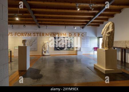 Museo-Centro de Interpretacion del parque arqueologico de Segobriga, Saelices, Cuenca, Castille-la Manche, Espagne, Europe Banque D'Images